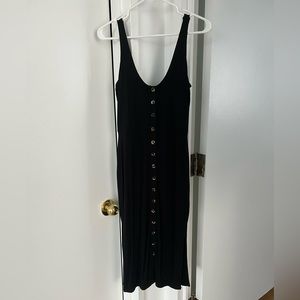 Good American Stretch Jersey Button Front Midi Dress | Size Medium (2)